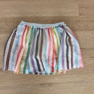 Colorful Striped Tulle Skort